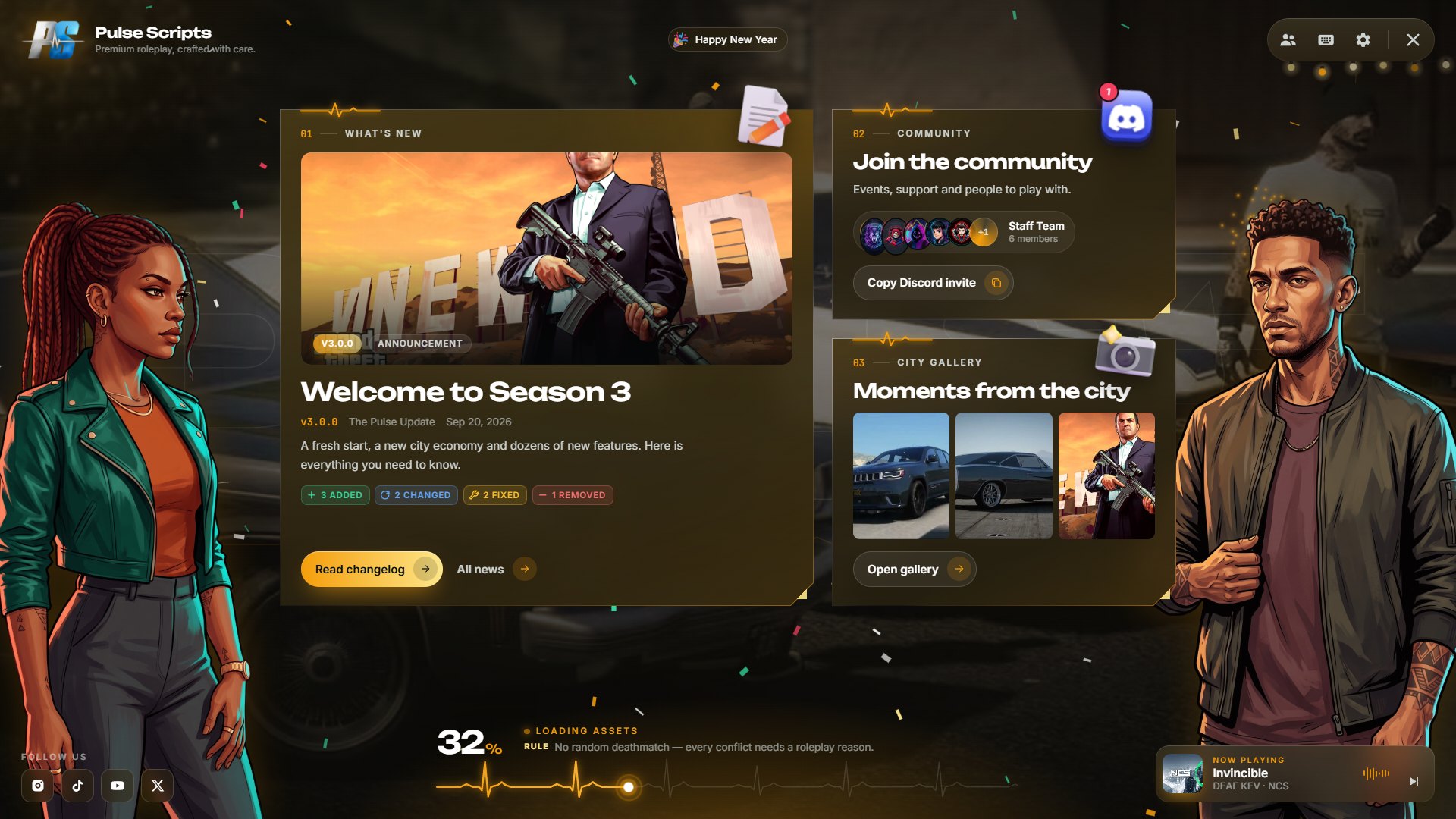 New Year theme
